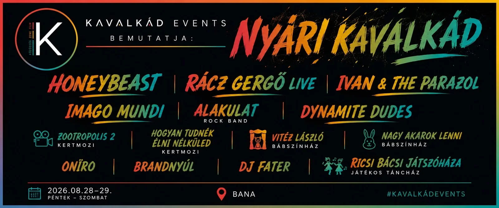 A Nyári Kavalkád 2026 eredeti eseményplakátja