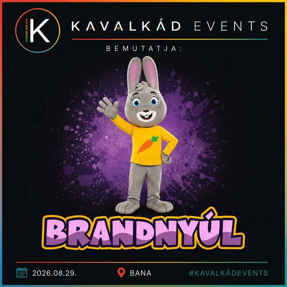 A Brandnyúl hivatalos Kavalkád Events programkártyája